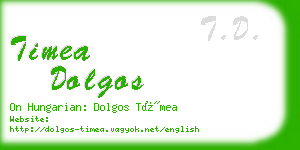 timea dolgos business card